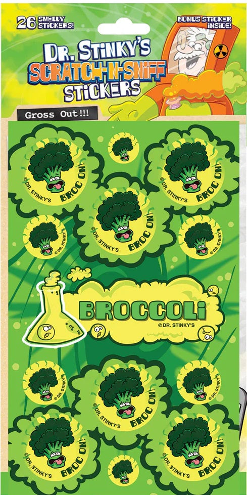 Broccoli Dr. Stinky Scratch-N-Sniff Stickers | EverythingSmells