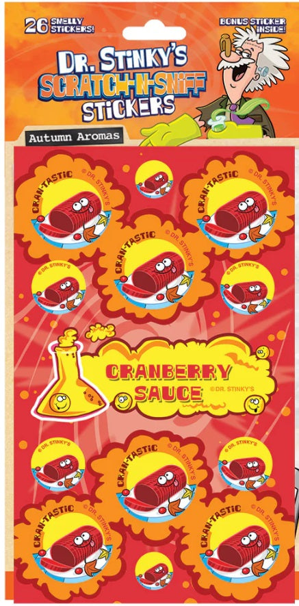 Cranberry Sauce Dr. Stinky Scratch-N-Sniff Stickers | EverythingSmells