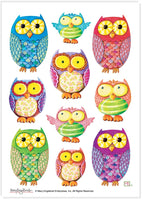 Colorful Owl Stickers by Mary Engelbreit