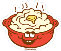 Mashed Potatoes Vinyl Sticker by EverythingSmells