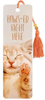 Paws-ed Right Here Tassle Bookmark