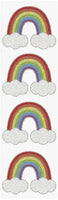 Large Clouds & Rainbows Prismatic Stickers by Hambly