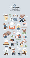 Work & More Work Hodoo Dog Stickers by Suatelier
