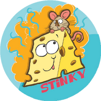 Smelly Cheese Dr. Stinky Scratch-N-Sniff Stickers