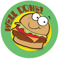 Hamburger Dr. Stinky Scratch-N-Sniff Stickers