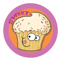 Cupcake Dr. Stinky Scratch-N-Sniff Stickers