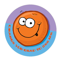 Orange Dr. Stinky Scratch-N-Sniff Stickers