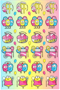 Cotton Candy (Fairy Floss) Scratch 'n' Sniff Stickers