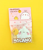 Molang Bunny & Piu Piu Chick Erasers