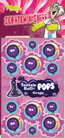 Tootsie Roll Pop Grape Dr. Stinky Scratch-N-Sniff Stickers *NEW!