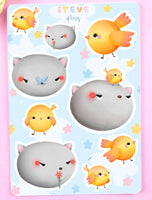 Steve The Cat Sticker Sheet *NEW!