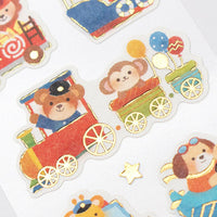 Planes, Trains & Animals Stickers with gold accents *NEW!