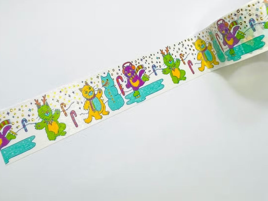 Winter Kitty Gold Foil Washi Tape *NEW!