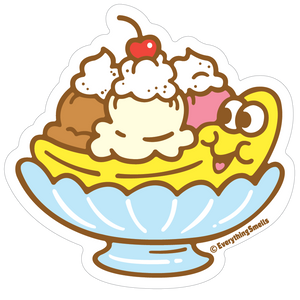 Banana Split Vinyl Sticker by EverythingSmells