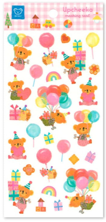 Birthday Bears & Hedgies Paper Stickers *NEW!