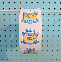 Birthday Cake Sticker From The Roll *NEW!