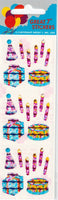 Prismatic Birthday Party Vintage Stickers