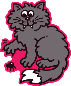 Sparkly Spooky Cat Super De-Duper 6" Vinyl Sticker by EverythingSmells *NEW!