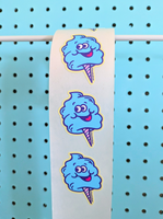 Blue Cotton Candy Sticker From The Roll *NEW!