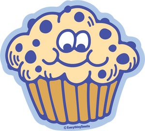 Blueberry Muffin Vinyl Sticker by EverythingSmells *NEW!