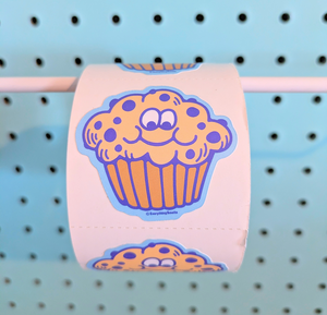 Blueberry Muffin Sticker From The Roll *NEW!