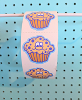 Blueberry Muffin Sticker From The Roll *NEW!
