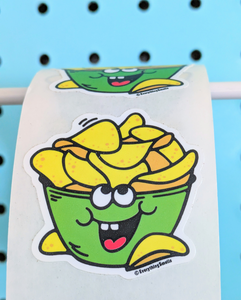 Bowl of Chips Sticker From The Roll *NEW!