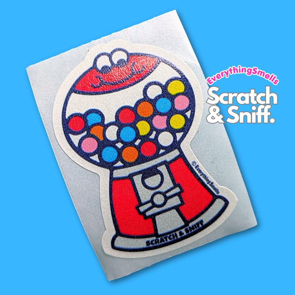 Bubble Gum Machine Scratch & Sniff Sticker Roll *NEW!