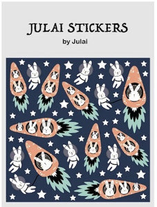 Out of This World Rabbits Stickers by Julai *NEW!