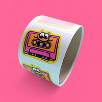 Cassette Tape Sticker From The Roll *NEW!