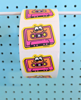 Cassette Tape Sticker From The Roll *NEW!