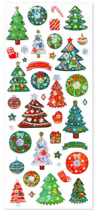 Christmas Trees & Wreaths Drop Stickers *NEW!