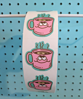 Coffee Sticker From The Roll *NEW!