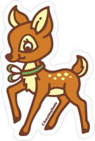 Fawn Clear Vinyl Sticker by EverythingSmells