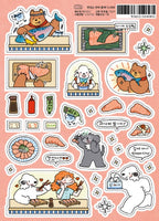 Delicious Salmon Stickers by 9 O'Clock Bonnie