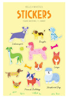 Colorful Dogs Clear Stickers