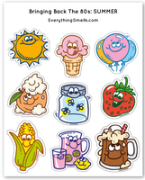 Bringing Back The 80s Summer Sticker Sheet by EverythingSmells