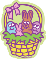 Easter Basket Vinyl Sticker by EverythingSmells