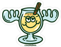 Sparkly Moose Mug Vinyl Sticker by EverythingSmells