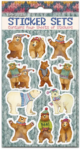 Cozy Bears In Sweaters Sticker Set *NEW!