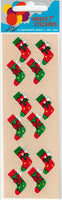 Fuzzy Christmas Stockings Vintage Stickers