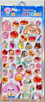 Food & Animal Friends Gem Stickers Plus Keycharm *NEW!
