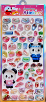 Food & Animal Friends Gem Stickers Plus Keycharm *NEW!