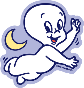 Sparkly Ghost Vinyl Sticker by EverythingSmells