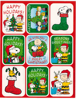 Glitter Snoopy & The Peanuts Christmas Sticker Sheet by Eureka