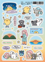 Good Morning Moon Stickers by 9 O'Clock Bonnie