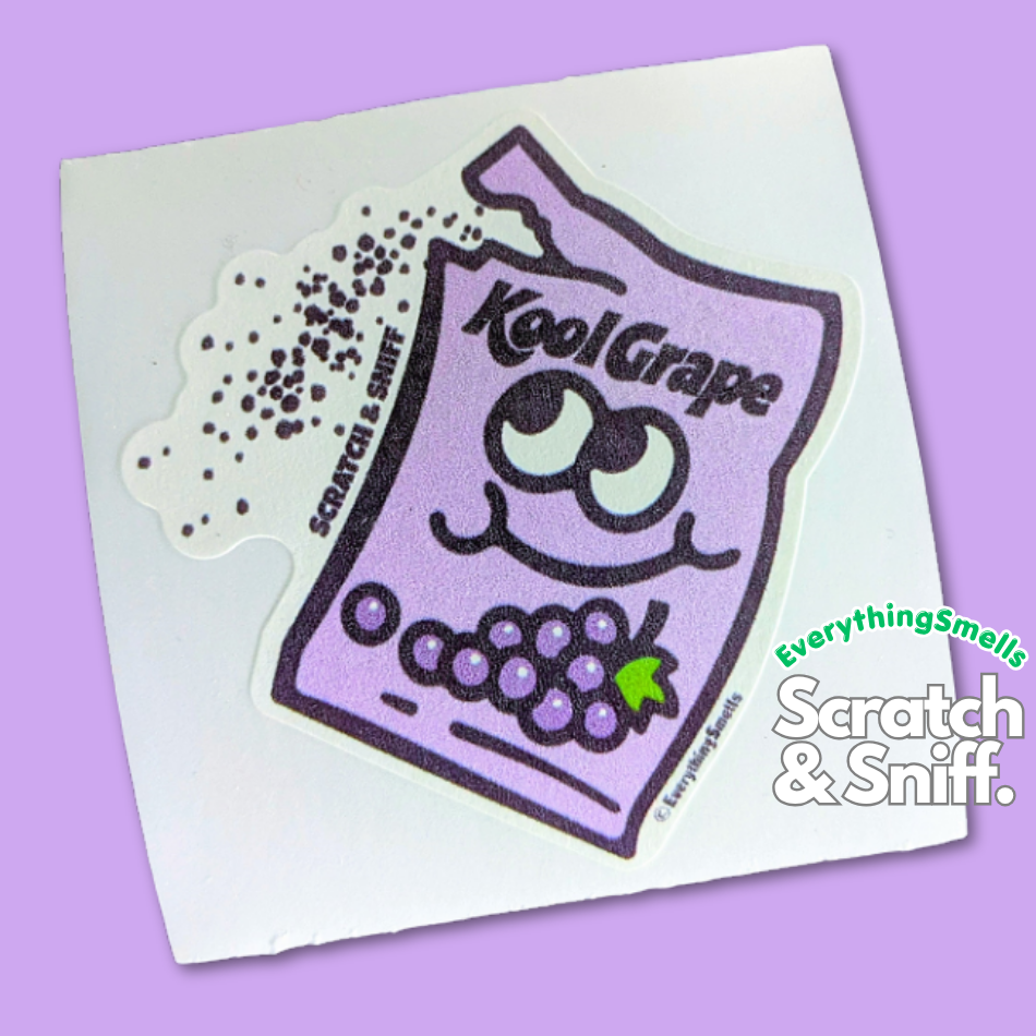 Grape Drink Packet Scratch & Sniff Sticker Roll *NEW!