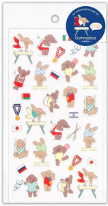 Gymnastic Dogs Go For Gold Stickers *NEW!