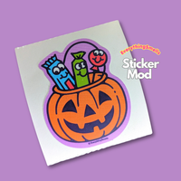 Halloween Candy Bucket Sticker From The Roll *NEW!