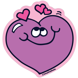 Purple Heart Vinyl Sticker by EverythingSmells